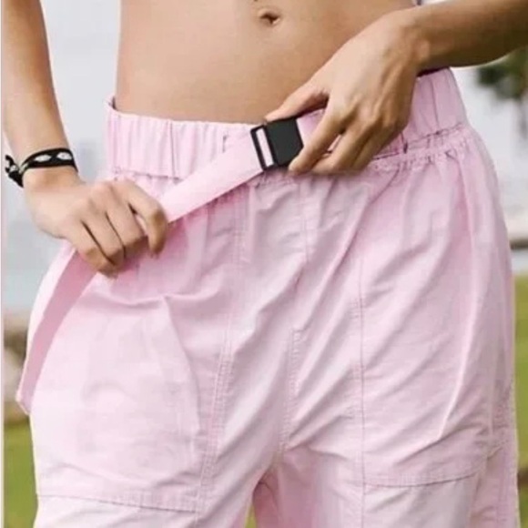 Free People Movement Offsides Pants Pink Fuchsia Utility Barrel Leg NWT S - Picture 3 of 4